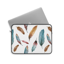 Load image into Gallery viewer, Sorceress&#39; Wing Watercolor Feather Laptop Sleeve
