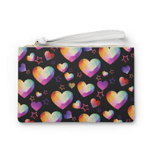 Load image into Gallery viewer, Black Heartstone Clutch Bag
