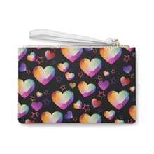 Load image into Gallery viewer, Black Heartstone Clutch Bag
