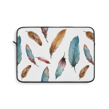 Load image into Gallery viewer, Sorceress&#39; Wing Watercolor Feather Laptop Sleeve
