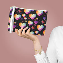 Load image into Gallery viewer, Black Heartstone Clutch Bag
