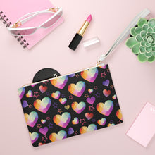 Load image into Gallery viewer, Black Heartstone Clutch Bag
